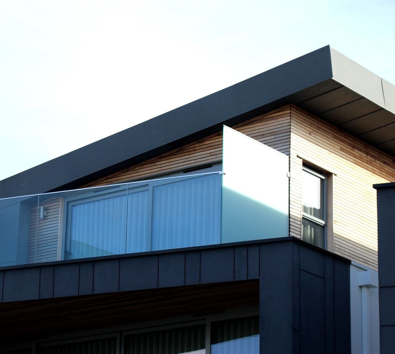 Modern commercial building exterior with contemporary architecture